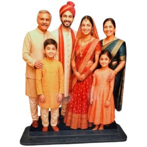Personalized Wooden Cutout Photo Stand with Name or Message (flat base)
